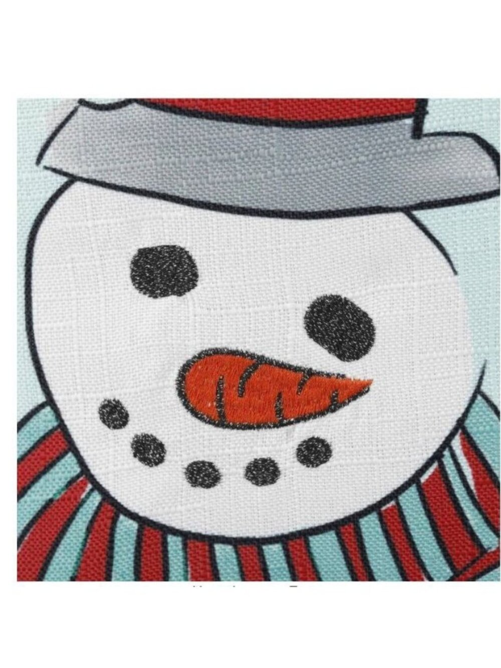 Christmas Holiday Snowman 18" Throw Pillow Cushion Home Accents Red Snow Winter - Picture 3 of 9